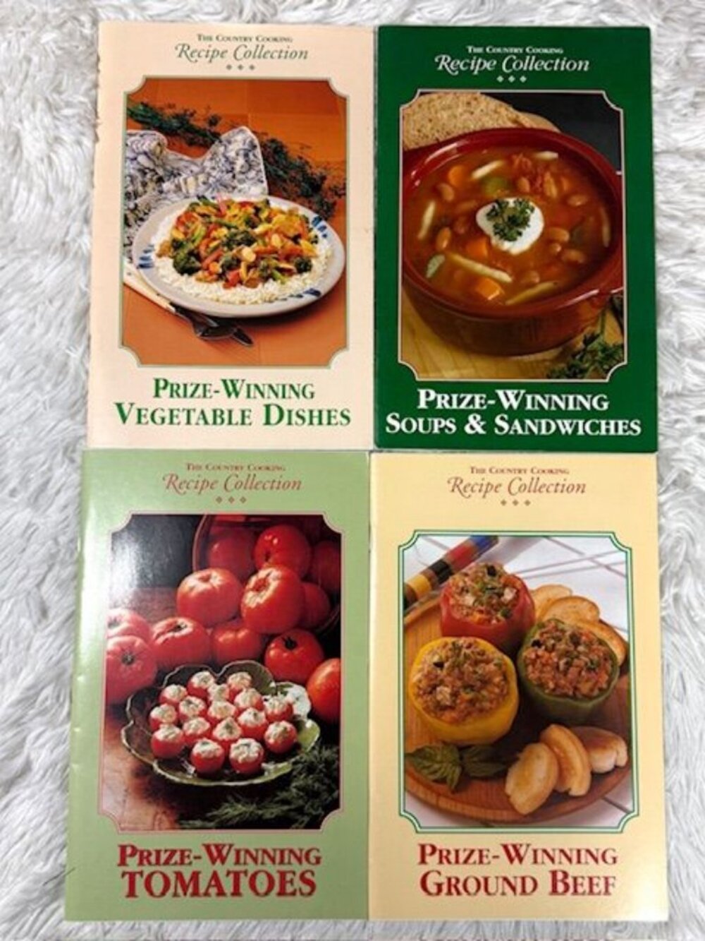 Vintage Set of 4 Prize Winning The Country Cooking Recipe Collection Set